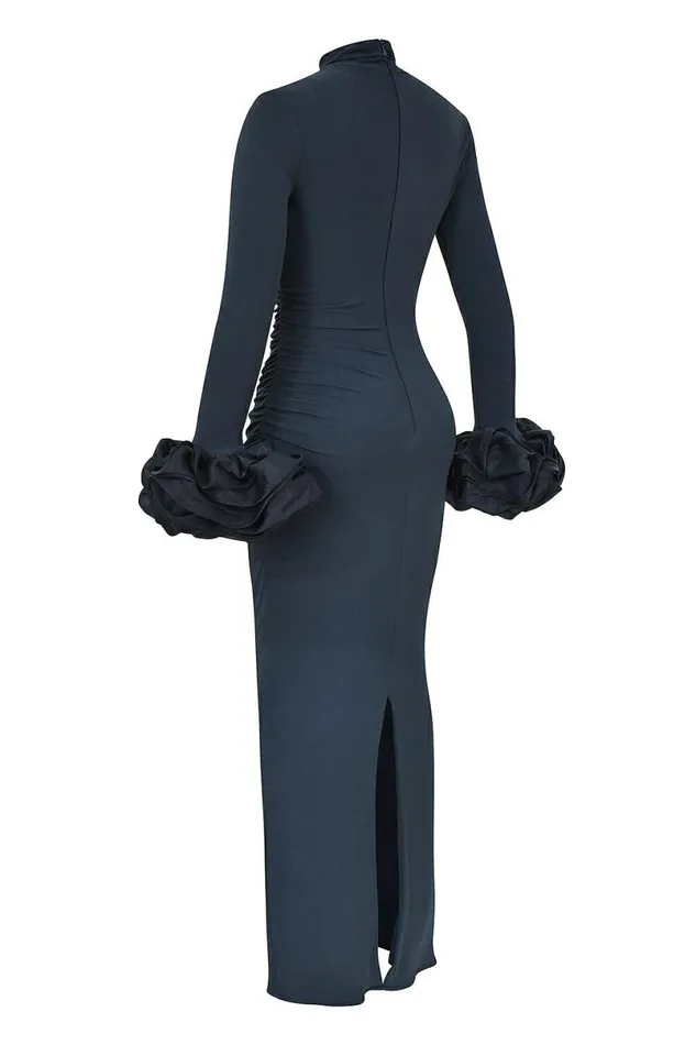 Women Fabienne Midnight Ruffle Sleeve Maxi Dress House Of CB Dresses Women Fabienne Midnight Ruffle Sleeve Maxi Dress House Of CB Dresses