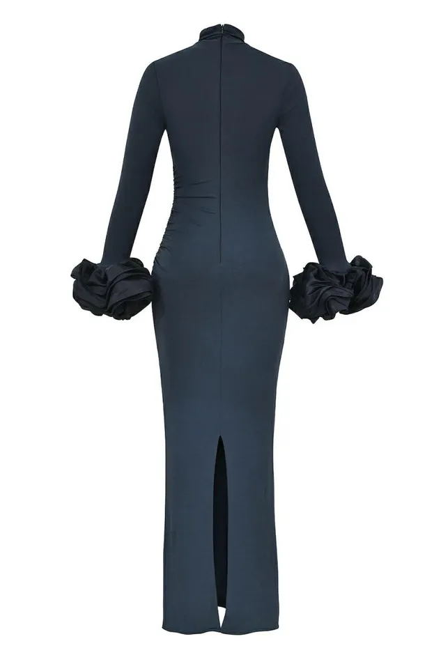 Women Fabienne Midnight Ruffle Sleeve Maxi Dress House Of CB Dresses Women Fabienne Midnight Ruffle Sleeve Maxi Dress House Of CB Dresses