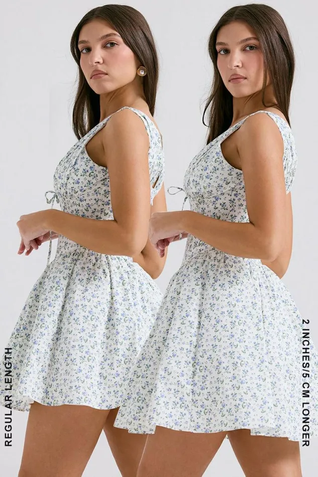 Women Fabrizia White Bluebell Print Corset Mini Dress House Of CB Dresses Women Fabrizia White Bluebell Print Corset Mini Dress House Of CB Dresses