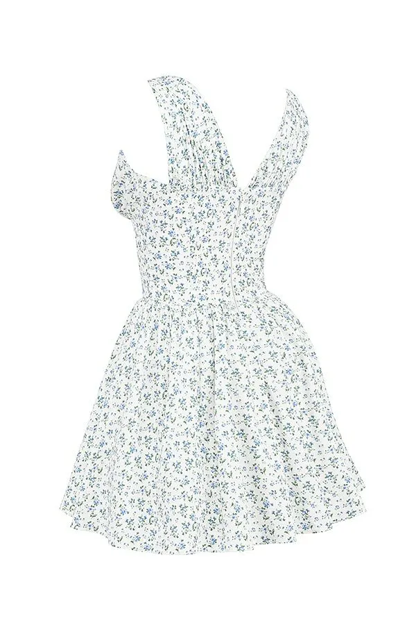 Women Fabrizia White Bluebell Print Corset Mini Dress House Of CB Dresses Women Fabrizia White Bluebell Print Corset Mini Dress House Of CB Dresses