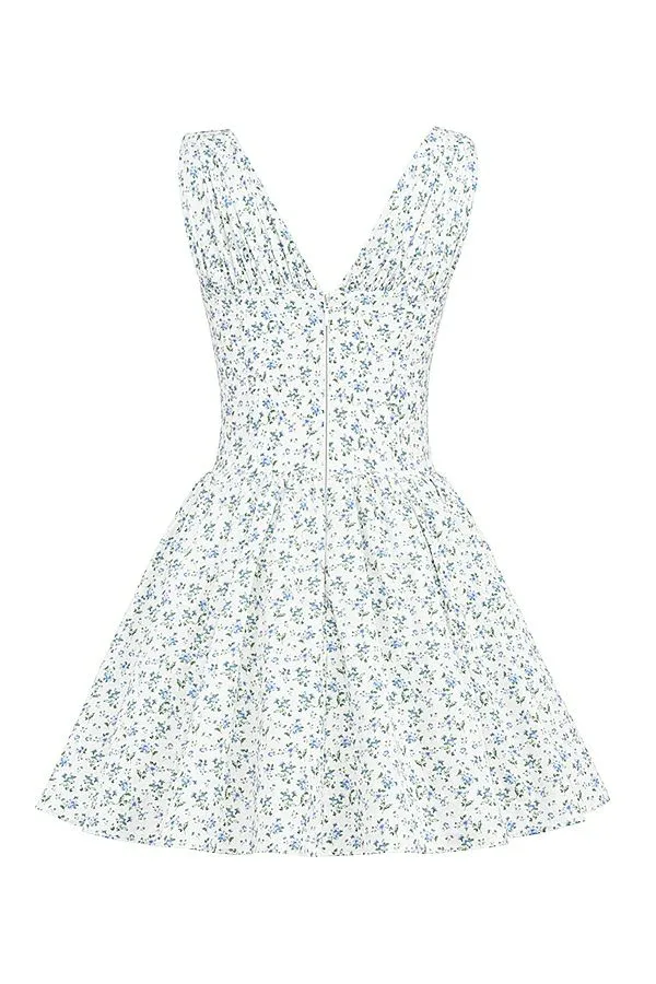 Women Fabrizia White Bluebell Print Corset Mini Dress House Of CB Dresses Women Fabrizia White Bluebell Print Corset Mini Dress House Of CB Dresses