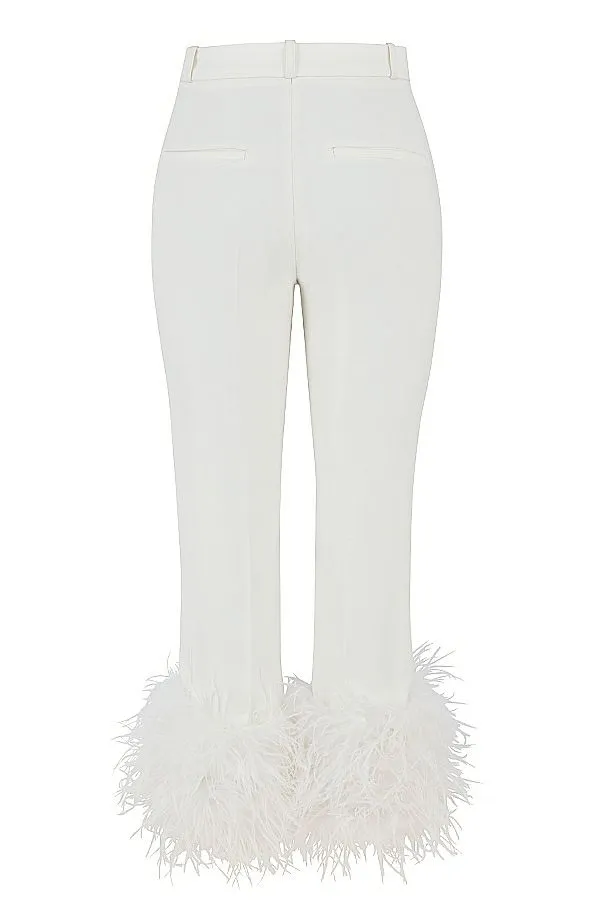 Women Fae Ivory Hem Trousers House Of CB Bottoms Women Fae Ivory Hem Trousers House Of CB Bottoms