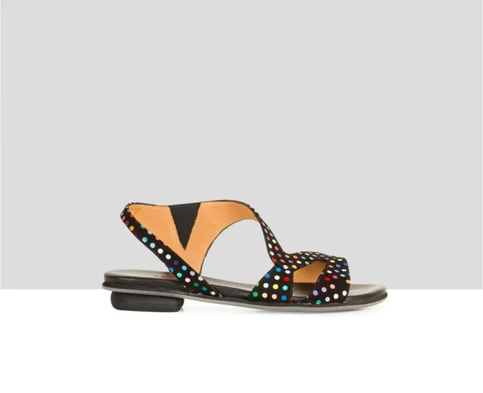Women Flat Audley Shoes Flat Leather Sandal Dael Black