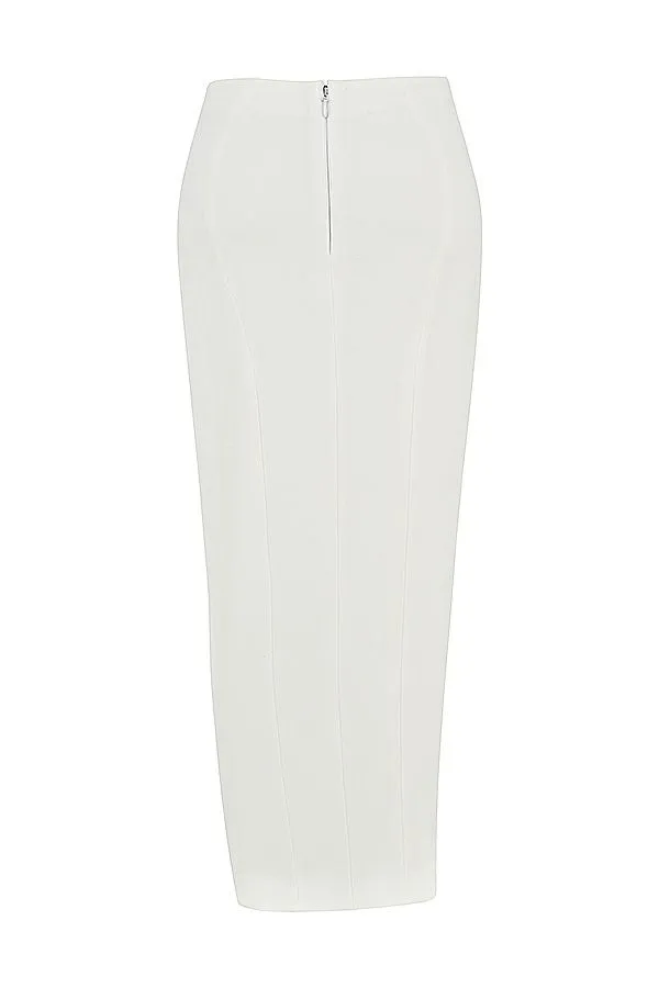 Women Francesca Ivory Thigh Split Midi Skirt House Of CB Bottoms Women Francesca Ivory Thigh Split Midi Skirt House Of CB Bottoms