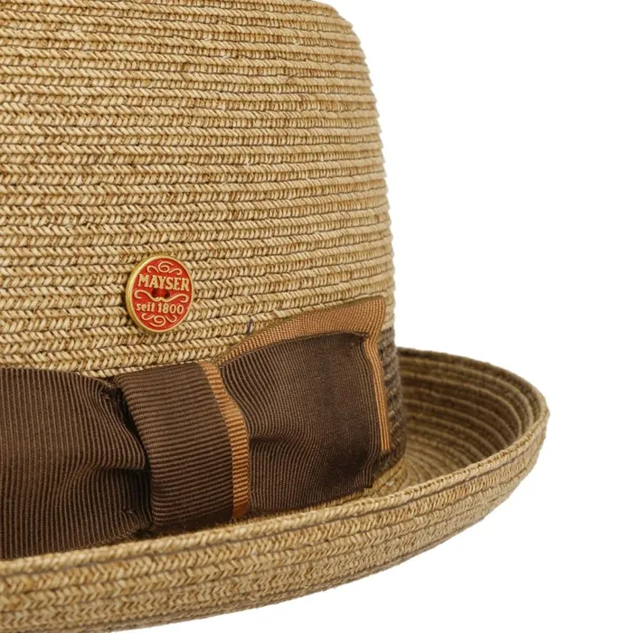 Women Gareth Classic Pork Pie Straw Hat Beigebrown Mayser Pork Pie Hats Women Gareth Classic Pork Pie Straw Hat Beigebrown Mayser Pork Pie Hats