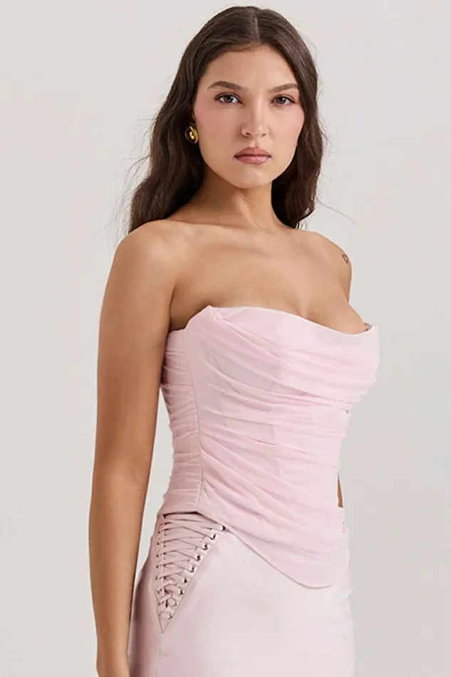 Women Georgie Ballerina Pink Strapless Corset House Of CB Corsets Women Georgie Ballerina Pink Strapless Corset House Of CB Corsets