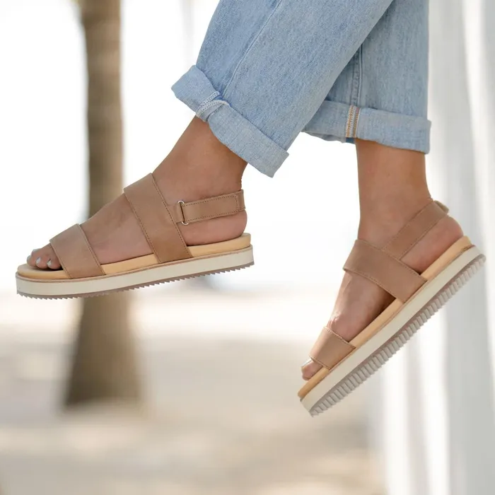Women GoTo Flatform Sandal 20 Almond Nisolo Sandals