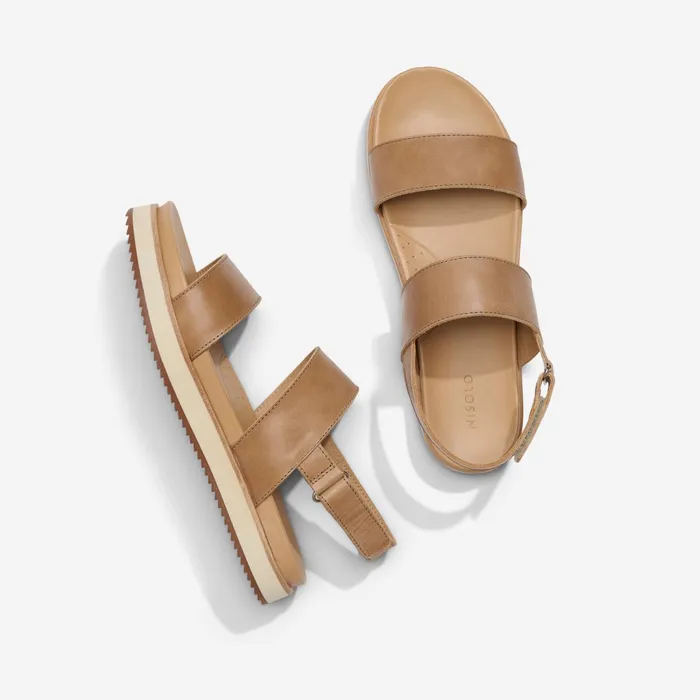 Women GoTo Flatform Sandal 20 Almond Nisolo Sandals