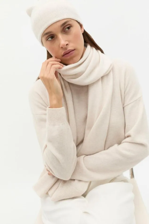 Women Hats and Gloves Seed Heritage Cashmere Beanie Oat Marle