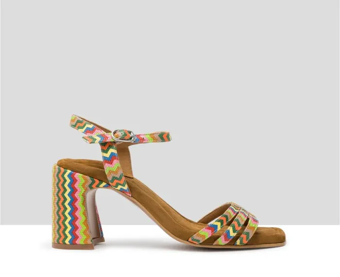 Women High Heel Audley Shoes High Heel Leather Sandal Jasone Brown