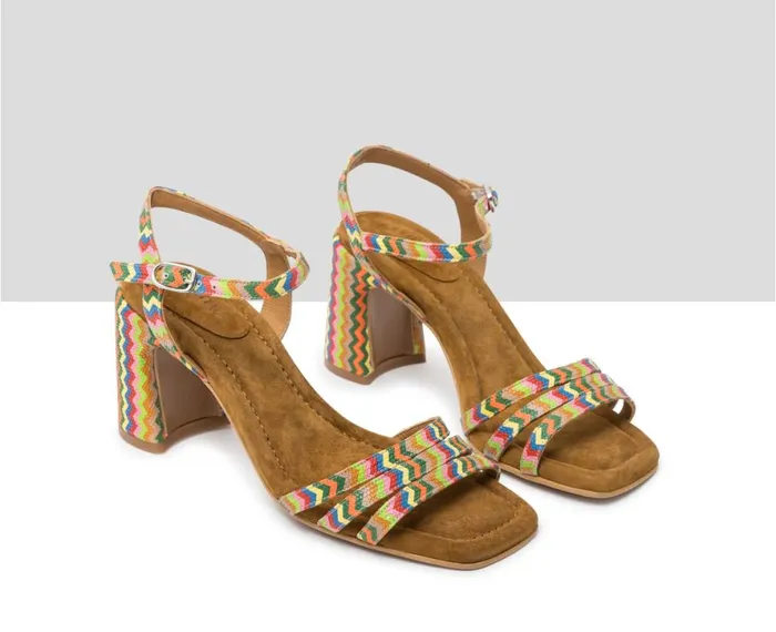 Women High Heel Audley Shoes High Heel Leather Sandal Jasone Brown