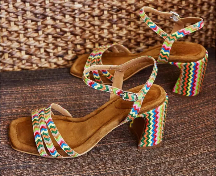Women High Heel Audley Shoes High Heel Leather Sandal Jasone Brown