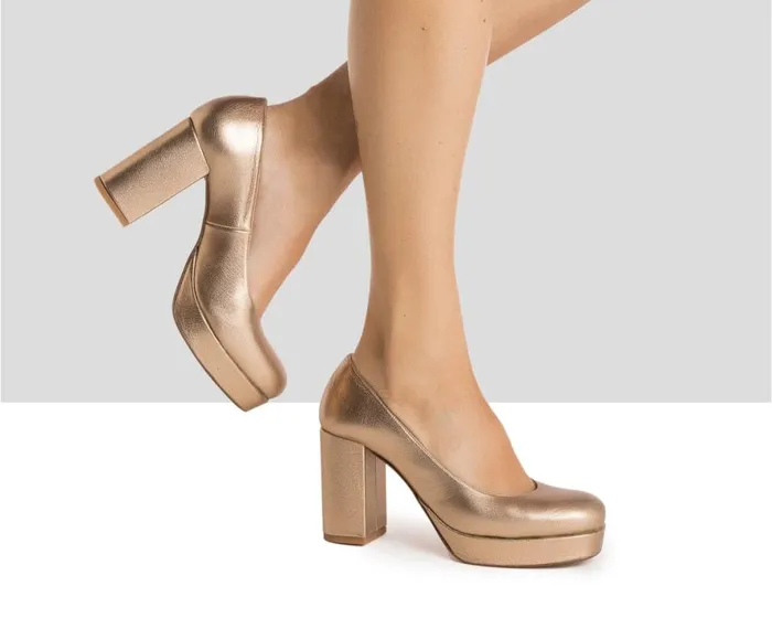 Women High Heel Audley Shoes High Heel Leather Shoe Hermila Metallic