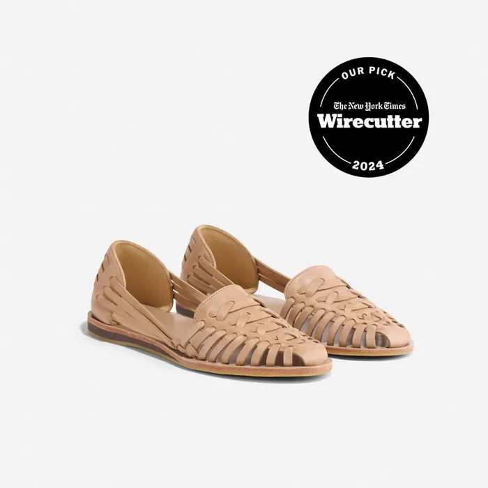 Women Huarache Sandal Almond Nisolo Flats and Slip Ons