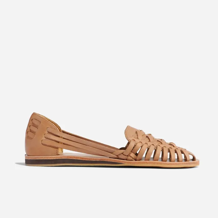 Women Huarache Sandal Almond Nisolo Flats and Slip Ons