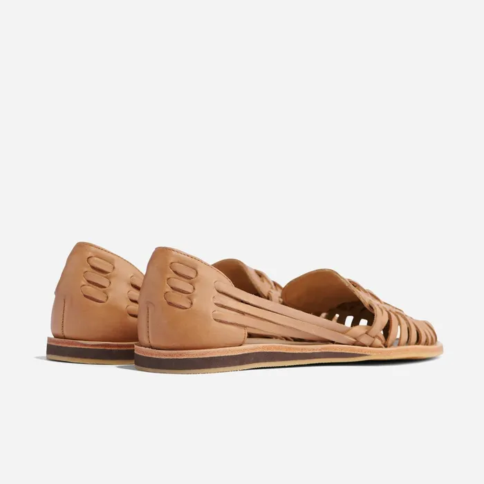 Women Huarache Sandal Almond Nisolo Flats and Slip Ons
