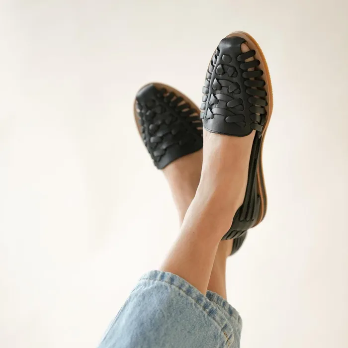 Women Huarache Sandal Black Nisolo Sandals