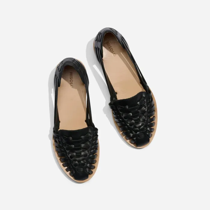 Women Huarache Sandal Black Nisolo Sandals
