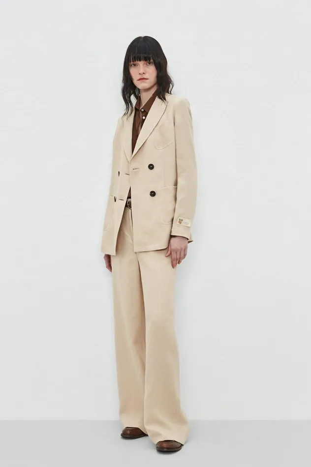 Women INDIA 8211 Linen Doublebreasted Jacket 8211 Sesame Massimo Alba Jackets and Coats Women INDIA 8211 Linen Doublebreasted Jacket 8211 Sesame Massimo Alba Jackets and Coats