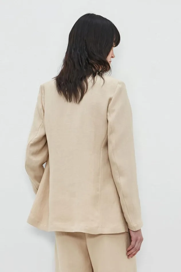 Women INDIA 8211 Linen Doublebreasted Jacket 8211 Sesame Massimo Alba Jackets and Coats Women INDIA 8211 Linen Doublebreasted Jacket 8211 Sesame Massimo Alba Jackets and Coats