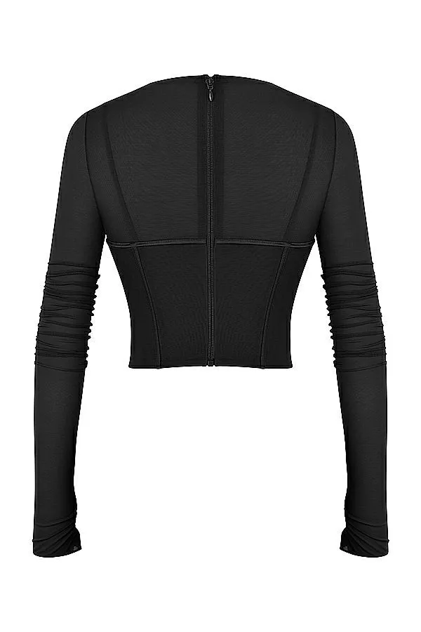 Women Isabel Black Asymmetric Cutout Corset House Of CB Corsets Women Isabel Black Asymmetric Cutout Corset House Of CB Corsets