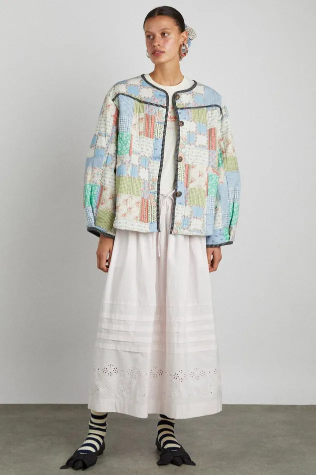 Women Jackets and Coats Damson Madder Macy Quilted Jacket 8211 Patchwork Floral