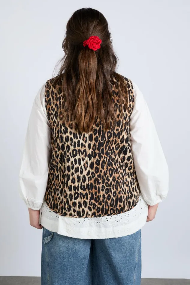 Women Jackets and Coats Damson Madder Tilly Gilet 8211 Leopard