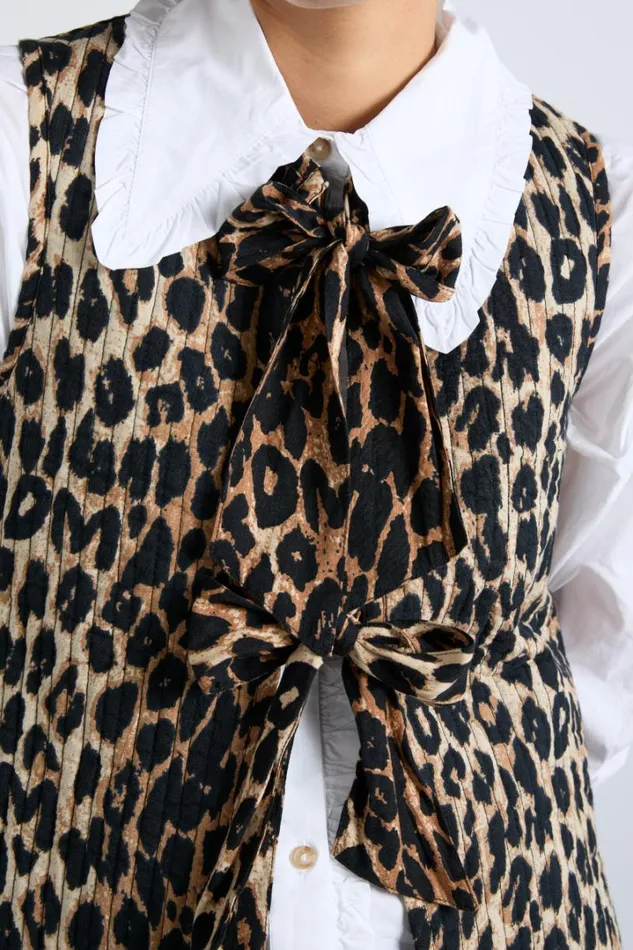 Women Jackets and Coats Damson Madder Tilly Gilet 8211 Leopard