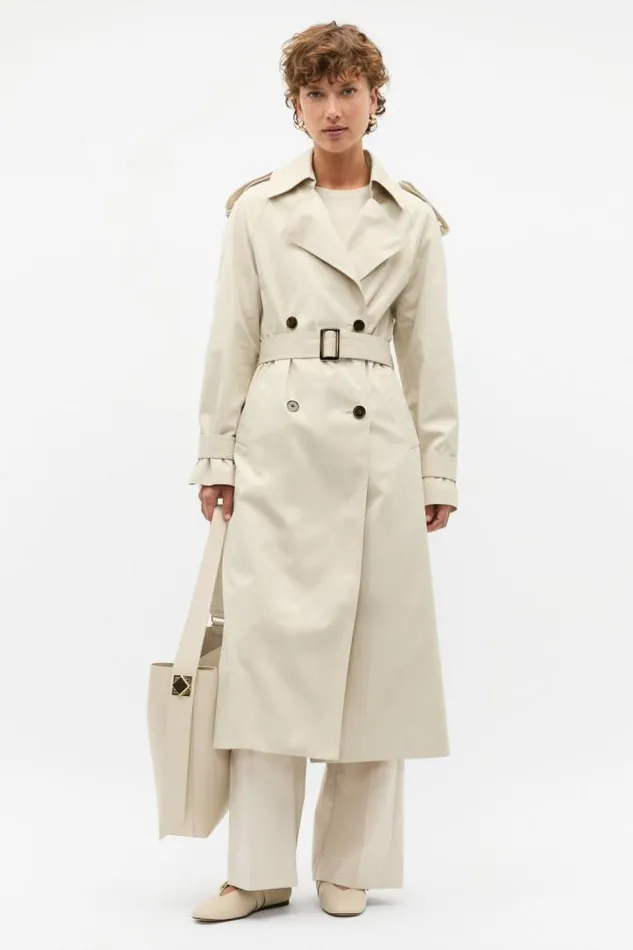 Women Jackets and Vests Seed Heritage Minimalist Trench Oat