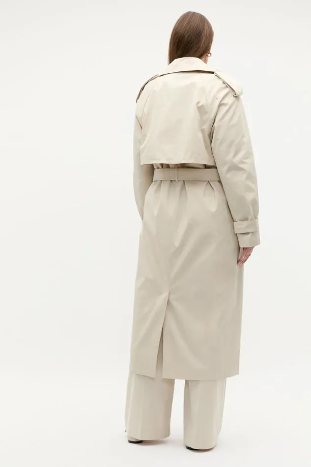 Women Jackets and Vests Seed Heritage Minimalist Trench Oat