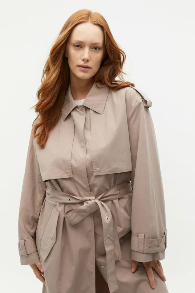 Women Jackets and Vests Seed Heritage Parachute Trench Coat Cookie