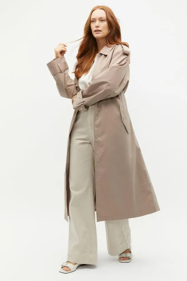 Women Jackets and Vests Seed Heritage Parachute Trench Coat Cookie