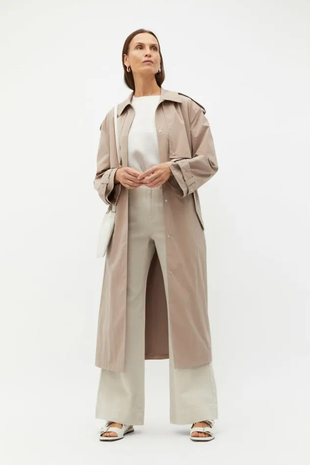 Women Jackets and Vests Seed Heritage Parachute Trench Coat Cookie