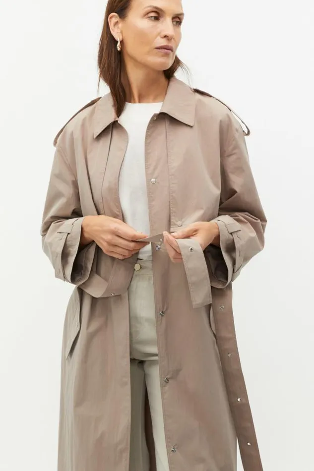Women Jackets and Vests Seed Heritage Parachute Trench Coat Cookie