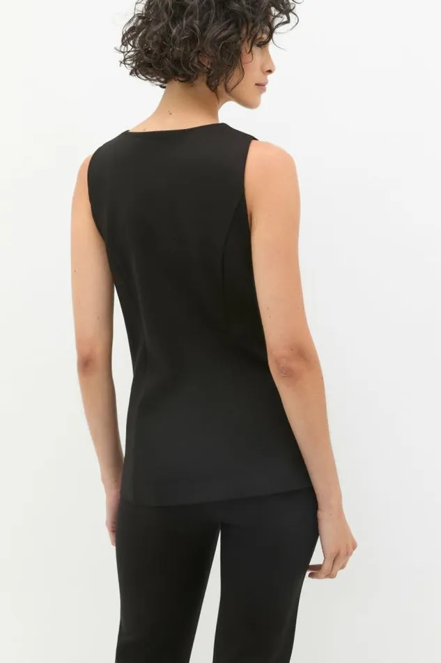 Women Jackets and Vests Seed Heritage Ponte Vest Black