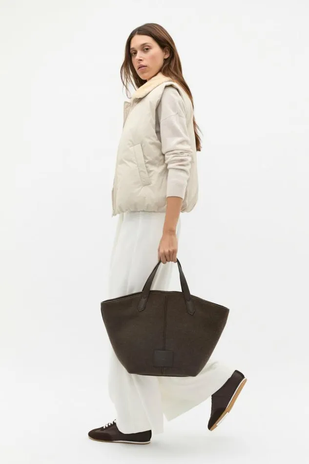 Women Jackets and Vests Seed Heritage Puffer Vest Oat