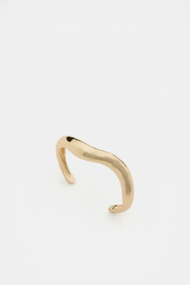 Women Jewellery Seed Heritage Wave Cuff Gold