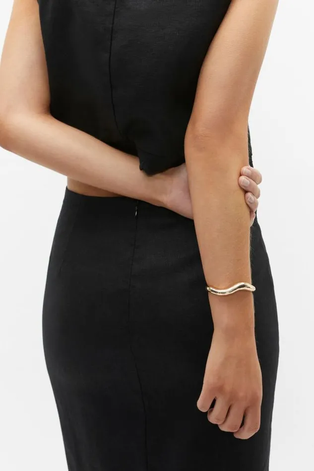 Women Jewellery Seed Heritage Wave Cuff Gold