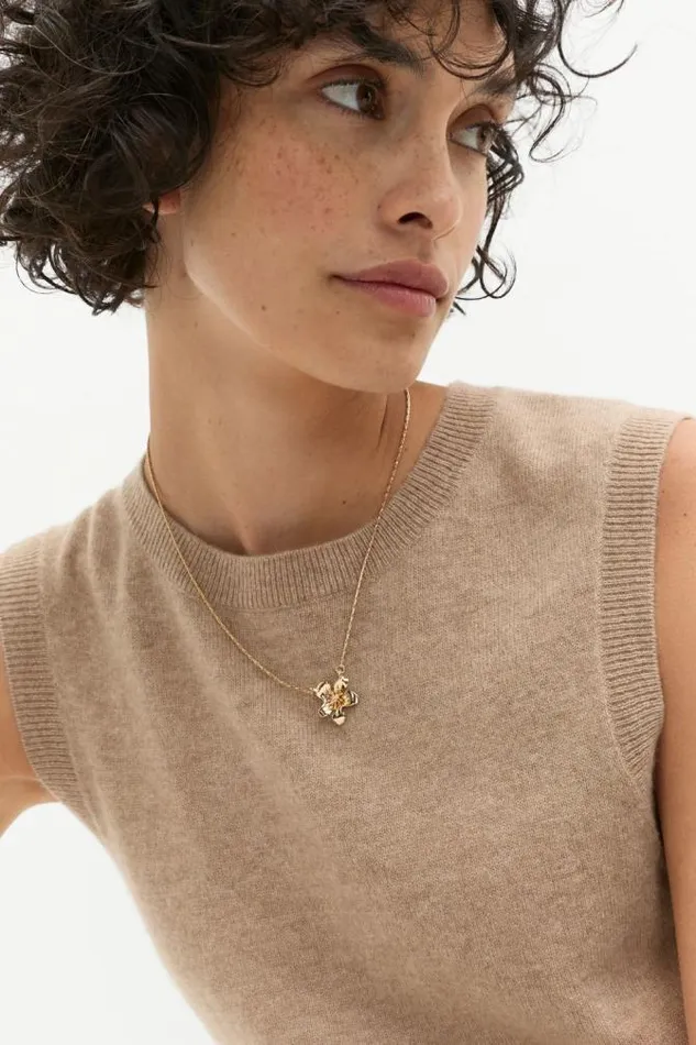 Women Jewellery Seed Heritage Wildflower Necklace Gold