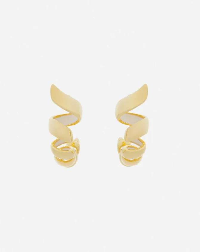 Women Jewelry Lanvin Mlodie Ribbon Creole Earrings Goldmoon