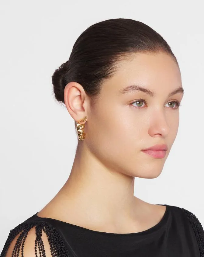 Women Jewelry Lanvin Mlodie Ribbon Creole Earrings Goldmoon Women Jewelry Lanvin Mlodie Ribbon Creole Earrings Goldmoon