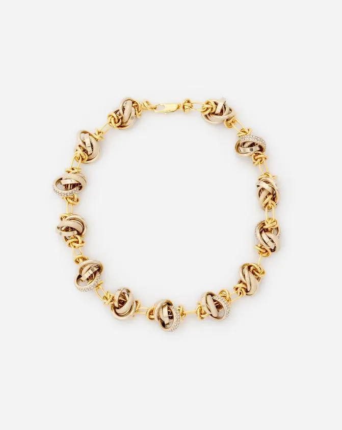 Women Jewelry Lanvin Partition By Knot Necklace Goldcrystal