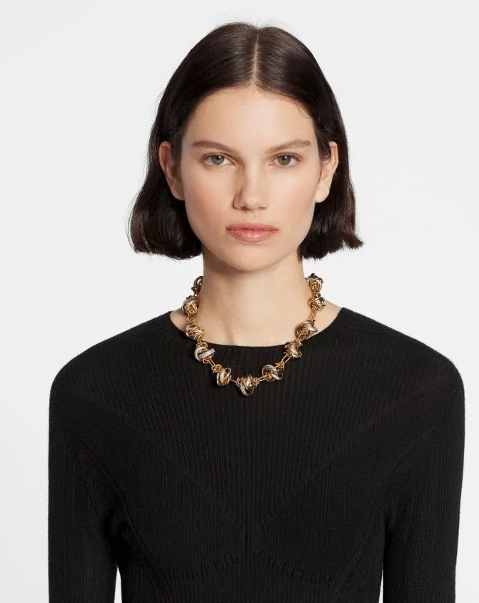 Women Jewelry Lanvin Partition By Knot Necklace Goldcrystal Women Jewelry Lanvin Partition By Knot Necklace Goldcrystal