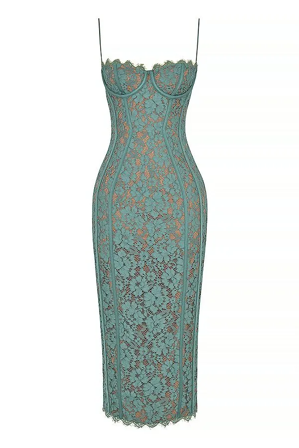 Women Joelle Forest Lace Midi Dress House Of CB Dresses Women Joelle Forest Lace Midi Dress House Of CB Dresses