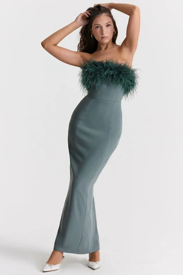 Women Juliene Eucalyptus Maxi Dress House Of CB Dresses