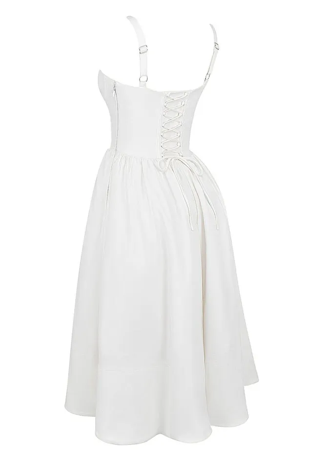 Women Kelly White Corset Midi Sundress House Of CB Dresses Women Kelly White Corset Midi Sundress House Of CB Dresses