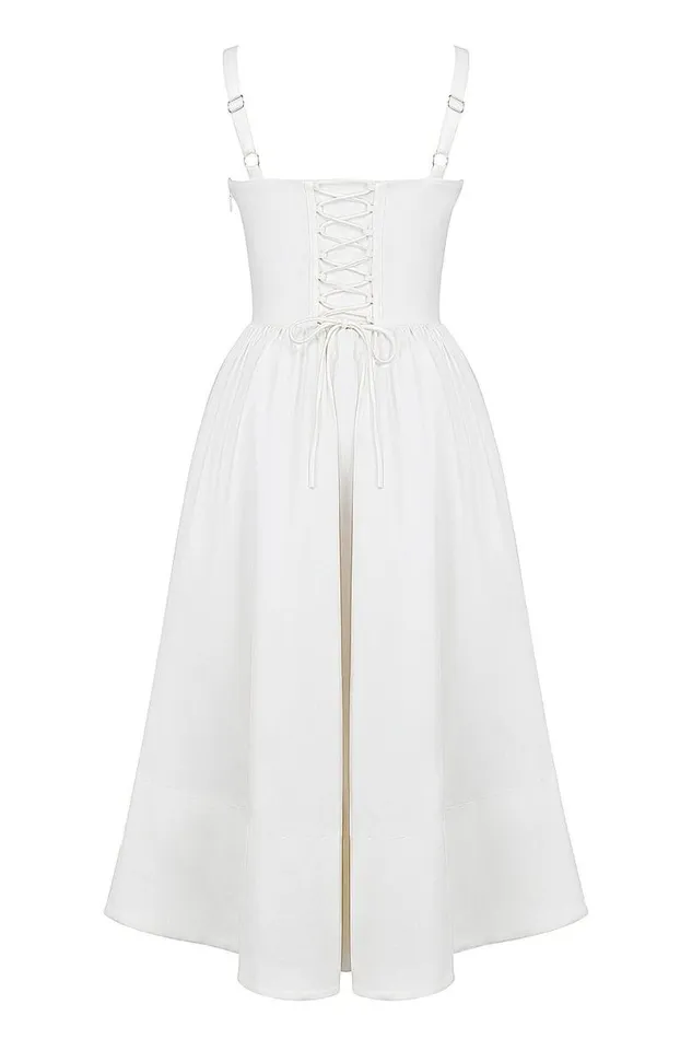 Women Kelly White Corset Midi Sundress House Of CB Dresses Women Kelly White Corset Midi Sundress House Of CB Dresses