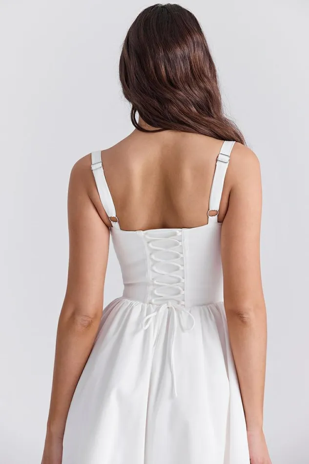 Women Kelly White Corset Midi Sundress House Of CB Dresses Women Kelly White Corset Midi Sundress House Of CB Dresses
