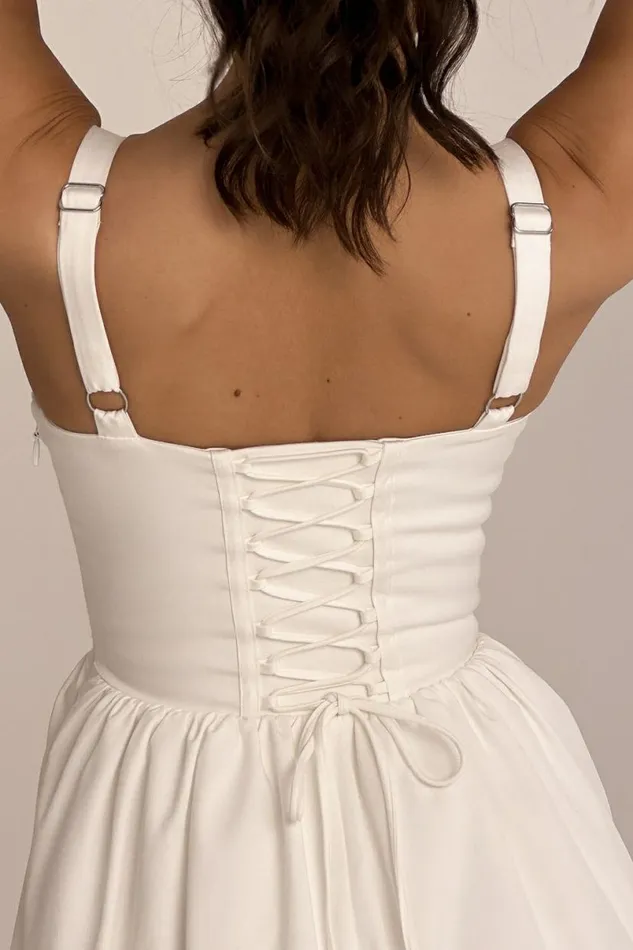 Women Kelly White Corset Midi Sundress House Of CB Dresses Women Kelly White Corset Midi Sundress House Of CB Dresses
