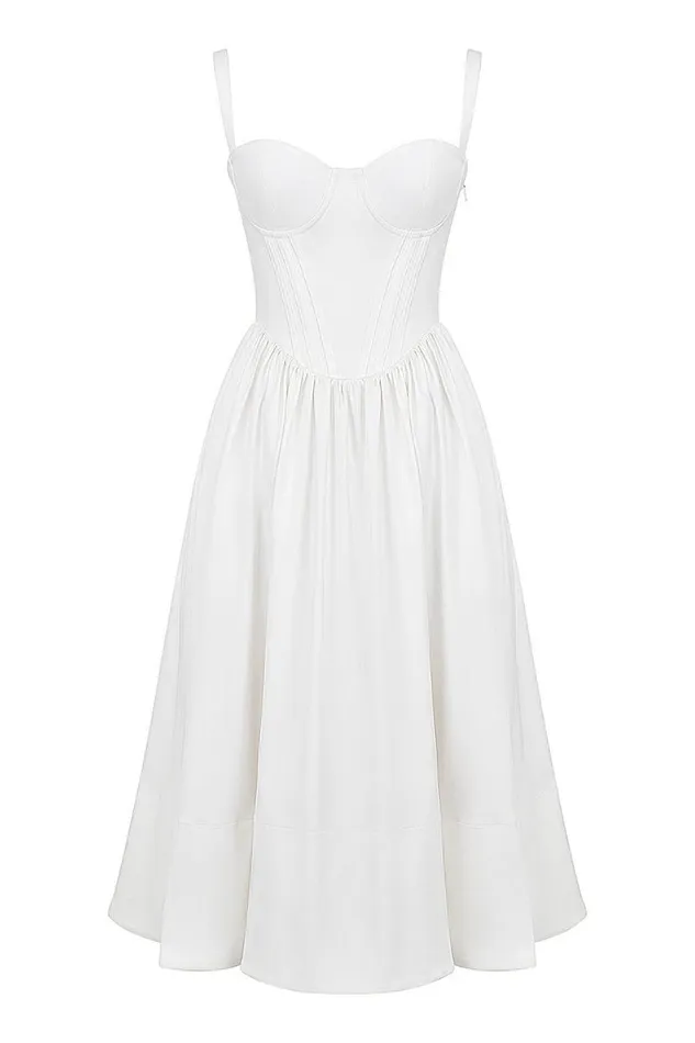 Women Kelly White Corset Midi Sundress House Of CB Dresses Women Kelly White Corset Midi Sundress House Of CB Dresses